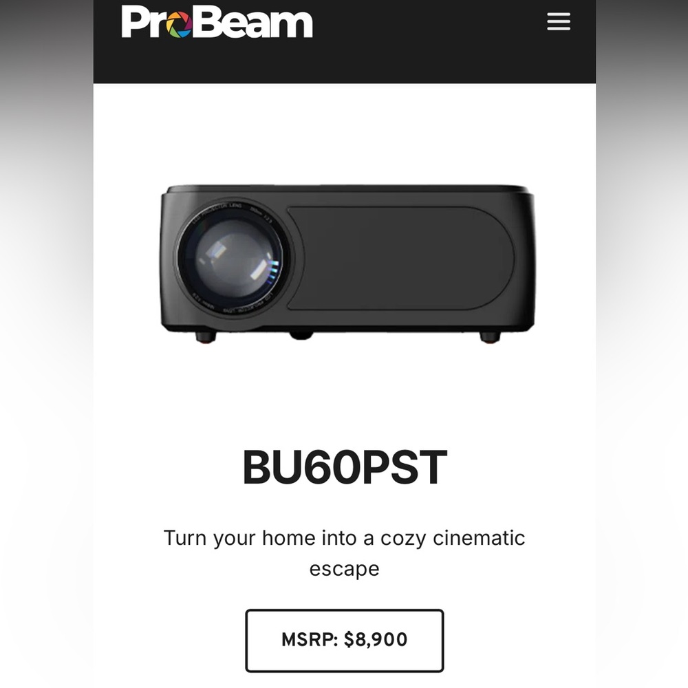 ProBeam Laser Projector BU60PST